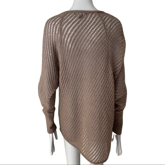 TROUVE Nordstrom Boyfriend Cardigan Sweater Open Weave Mauve Loose Fit Knit - Picture 13 of 15